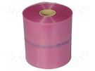 Protection bag; ESD; L: 250m; W: 250mm; Thk: 90um; polyetylene; pink EUROSTAT GROUP