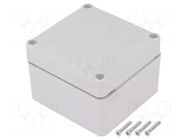 Enclosure: multipurpose; X: 80mm; Y: 82mm; Z: 55mm; ABS; grey; IP67 KRADEX