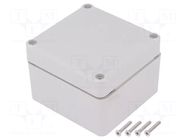 Enclosure: multipurpose; X: 80mm; Y: 82mm; Z: 55mm; ABS; grey; IP67 KRADEX