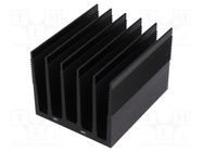 Heatsink: extruded; grilled; black; L: 100mm; W: 82mm; H: 69mm; 1K/W FISCHER ELEKTRONIK