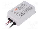 Power supply: switched-mode; LED; 65W; 46÷62VDC; 1050mA; IP67; 86% MEAN WELL