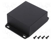 Enclosure: multipurpose; X: 92mm; Y: 92mm; Z: 42mm; with fixing lugs HAMMOND