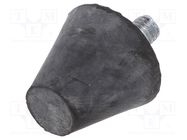 Vibroisolation foot; Ø: 20mm; Shore hardness: 40±5; 358N; 84N/mm ELESA+GANTER