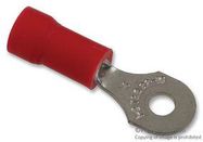 TERMINAL, RING TONGUE, #4, CRIMP, RED