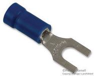 TERMINAL, SPADE/FORK, #8, CRIMP, BLUE