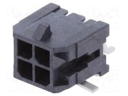 Connector: wire-board; socket; male; PIN: 4; Micro-Fit 3.0; SMT; 3mm MOLEX