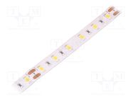 LED tape; white warm; 5630; LED/m: 60; 12mm; white PCB; IP65; 24W/m WISVA OPTOELECTRONICS