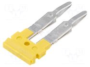 Comb bridge; orange; ways: 2 WEIDMÜLLER