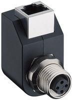 ADAPTER, RJ45 8P4C RECEPTACLE - M12 4 POSITION RECEPTACLE