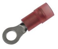 TERMINAL, RING TONGUE, #6, CRIMP, RED