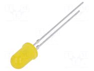 LED; yellow; 5mm; 6.3÷14mcd; 60°; Front: convex; 2.4÷3VDC VISHAY