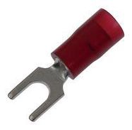 TERMINAL, FORK, #6, 22-18AWG, RED