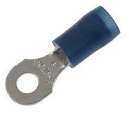 TERMINAL, RING TONGUE, #6, CRIMP, BLUE