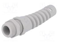Cable gland; with strain relief; M20; 1.5; IP68; polyamide; grey HUMMEL
