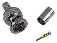 RF/COAXIAL, BNC PLUG, STRAIGHT, 75 OHM, CRIMP