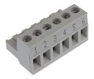 TERMINAL BLOCK PLUGGABLE, 6 POSITION, 22-12AWG