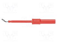 Probe tip; 1A; red; Socket size: 4mm; Plating: nickel plated; 3mΩ SCHÜTZINGER