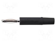 Connector: 2mm banana; plug; 10A; 33VAC; 70VDC; black; -25÷90°C SCHÜTZINGER