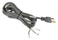 POWER CORD, NEMA5-15P, 8FT, 10A, GRAY