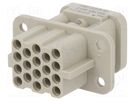 Connector: HDC; contact insert; female; Han Q; PIN: 18; 17+PE; 10A HARTING