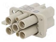 Connector: HDC; contact insert; female; Han Q; PIN: 7(5+2); 4+3+PE HARTING