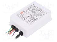 Power supply: switched-mode; LED; 45W; 36÷43VDC; 1050mA; 90÷295VAC MEAN WELL