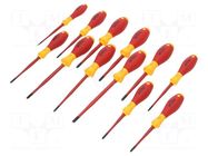 Kit: screwdrivers; insulated; 1kVAC; SoftFinish®; 12pcs. WIHA