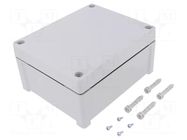 Enclosure: multipurpose; X: 163mm; Y: 201mm; Z: 98mm; TEMPO; ABS; grey FIBOX