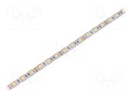 LED tape; white cold; 5050; LED/m: 60; 10mm; white PCB; IP20; 12VDC WISVA OPTOELECTRONICS