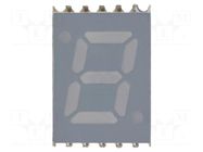 Display: LED; 7-segment; 7mm; 0.28"; No.char: 1; red; 3.4÷7.5mcd BROADCOM (AVAGO)