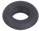 Grommet; Ømount.hole: 13.8mm; Øhole: 11.2mm; rubber; black FIX&FASTEN
