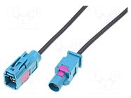Cable; Fakra socket,Fakra plug; straight; 1m ESOL