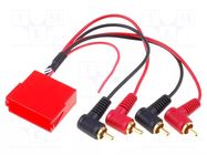 Adapter; ISO mini socket,RCA plug x4 4CARMEDIA