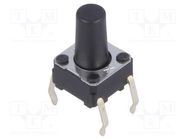 Microswitch TACT; SPST-NO; Pos: 2; 0.05A/24VDC; THT; none; 0.98N OMRON Electronic Components