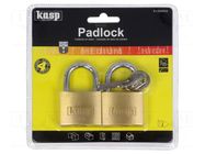 Padlock; shackle; Application: gates,tool chests,cabinets,sheds KASP