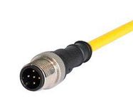 M12 A-CODE 5-PIN STRAIGHT MALE TO OPEN END, 10M, PVC YELLOW JACKET 51AK5401