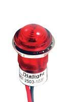 PANEL MOUNT INDICATOR, LED, 17.463MM, RED, 5V