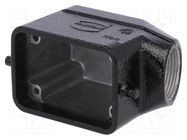 Enclosure: for HDC connectors; Han® B; size 6B; for cable; angled HARTING