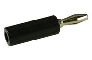 BANANA PLUG, SOLDER, BLACK