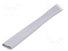 Insulating tube; silicone; light grey; -30÷200°C; Øint: 12mm; L: 1m FIX&FASTEN