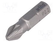 Screwdriver bit; Pozidriv®; PZ2; Overall len: 25mm; STANDARD WIHA