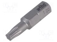 Screwdriver bit; Torx®; TX20; Overall len: 25mm; STANDARD WIHA