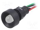 Indicator: LED; recessed; red/green/blue; 230VAC; Ø13mm; IP40 POLAM-ELTA