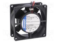 Fan: DC; axial; 24VDC; 80x80x32mm; 80m3/h; 48dBA; ball bearing EBM-PAPST