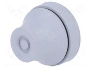 Grommet; with bulkhead; Ømount.hole: 23mm; EPDM; dark grey; IP67 TRELLEBORG