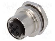 Connector: M12; socket; PIN: 5; female; B code-Profibus; soldering TE Connectivity