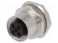 Connector: M12; socket; PIN: 5; female; 60V; straight; IP67; 4A TE Connectivity