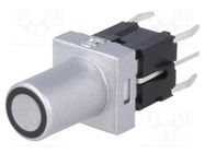 Switch: keypad; Pos: 2; SPST-NO; 0.05A/12VDC; silver; LED; white; THT HIGHLY ELECTRIC