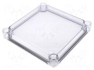 Cover; X: 190mm; Y: 190mm; Z: 30mm; polycarbonate FIBOX