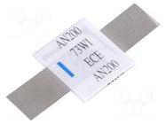 Fuse: PTC polymer; 2A ECE